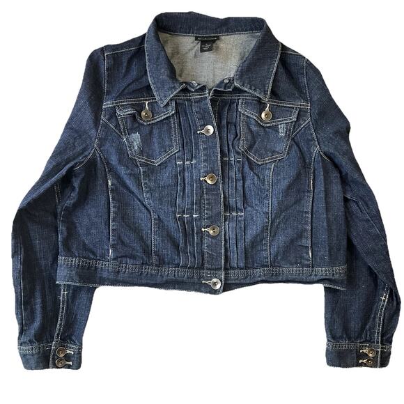 Lane Bryant Jackets & Blazers - Lane Bryant Women Jacket 18 Blue Denim Jacket Western Button Long Sleeve Inner